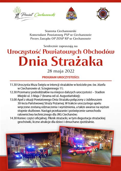 Uroczystość Powiatowego Dnia Strażaka z udziałem pocztów sztandarowych