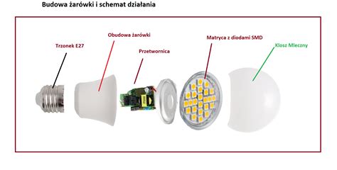 Schemat budowy żarówki Centennial Light z zaznaczonym grubym szkłem i węglowym żarnikiem