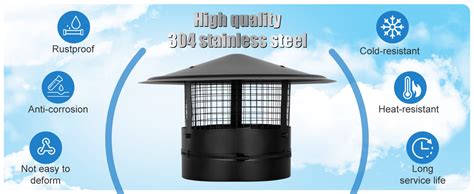 Technical diagram showing the specific dimensions (A, B, C, D) of the FI 110 chimney cowl.