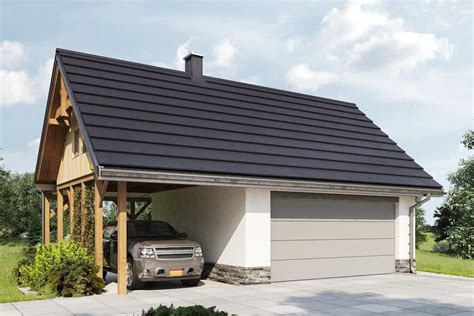 Przykładowa strona z ofertą gotowych projektów garaży drewnianych