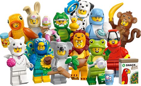 Infografika lub zdjęcie przedstawiające wszystkie minifigurki i akcesoria z zestawu LEGO 60108.