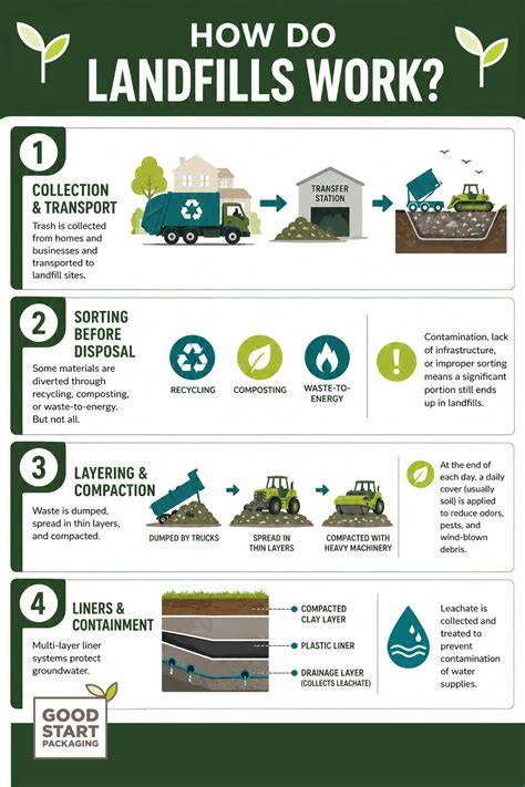 Infographic showing different causes of landfill fires