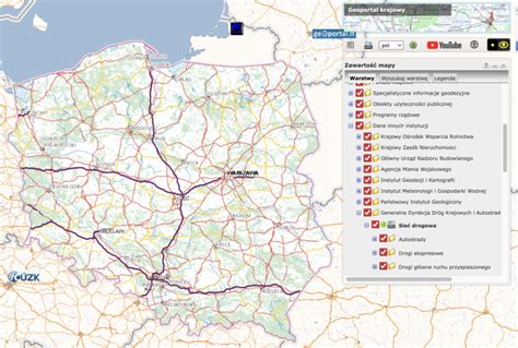 mapa drogowa z zaznaczeniem dróg powiatowych Kamionna i Żegocina