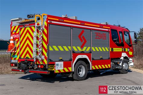Infografika: Logo OSP Częstochowa-Gnaszyn i schemat finansowania projektu