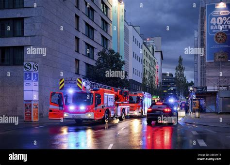 Thematic photo of fire brigade operation at night