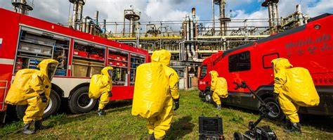 specjalistyczna grupa ratownictwa chemiczno-ekologicznego Warszawa 6 w akcji