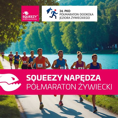 zdjęcie biegaczy podczas PKO Półmaratonu dookoła Jeziora Żywieckiego