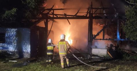 Pożar chlewni na Powiślu Dąbrowskim