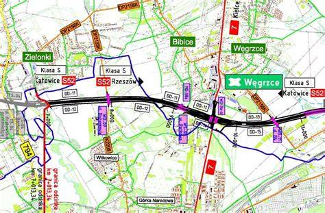 Mapa miejscowości Cempkowo i okolic z zaznaczoną drogą gminną