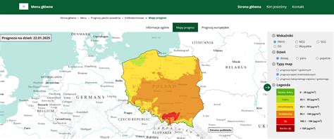Mapa online z punktami pomiarowymi jakości powietrza w gminie Biecz