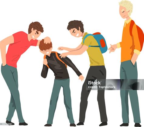Ilustracja przedstawiająca konflikt w szkole lub budynek szkoły