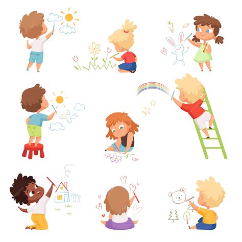 ilustracja przedstawiająca dziecko rysujące kolorową laurkę dla strażaka Sama