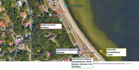 wizualizacja lub plan nadmorskiego bulwaru w Darłowie