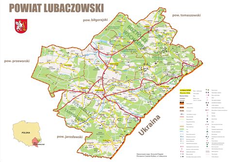 Mapa powiatu legionowskiego ze wskazaniem głównych lokalizacji interwencji straży pożarnej