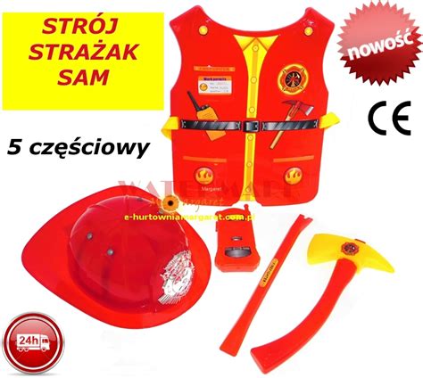 Zestaw Strażak Sam: kamizelka i kask dla dzieci
