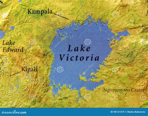 Mapa Kikit z zaznaczonym jeziorem Luterskim