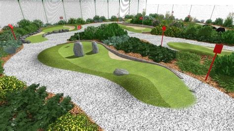 zdjęcie wnętrza Puttery z polami do minigolfa