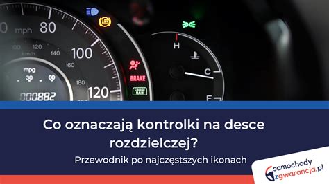 infografika deski rozdzielczej z zaznaczonymi kontrolkami