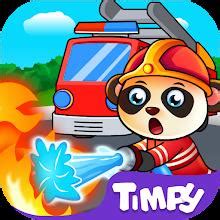 Zrzut ekranu z interfejsu gry Timpy Kids Firefighter Games