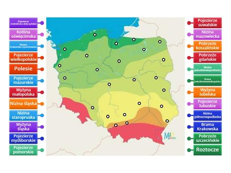 Mapa Polski z zaznaczonymi regionami objętymi alertem pożarowym