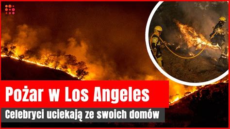 Mapa obszarów zagrożonych i dotkniętych pożarem w Los Angeles