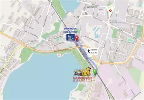 Mapa z lokalizacją Żabieńca i terenem składu budowlanego