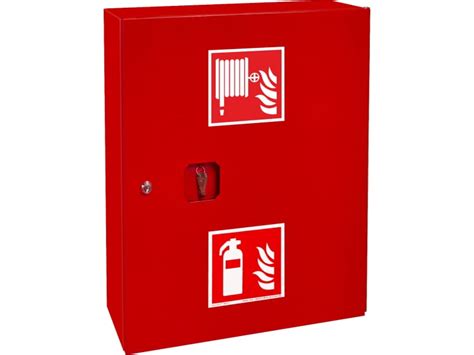 Przykładowa szafka hydrantowa z wężem