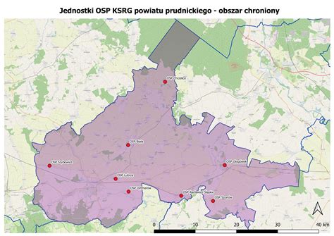 Znak graficzny lub mapa pokazująca rozmieszczenie jednostek KSRG w województwie śląskim