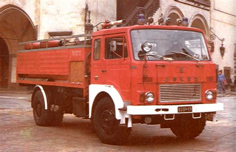 The Jelcz 004 fire truck, historical photo