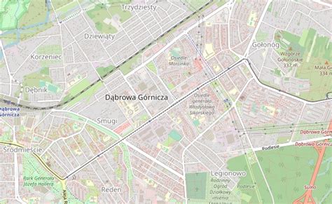 mapa trasy autobusu 637 Dąbrowa Górnicza - Siewierz