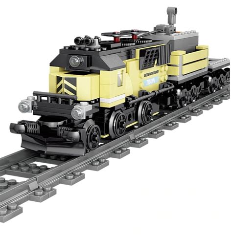 Zestaw LEGO pociągu z szarymi torami z lat 80.