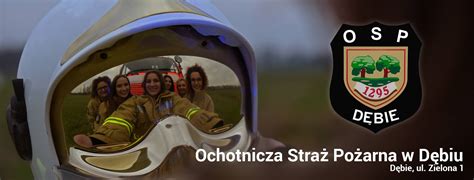 zdjęcie drużyny OSP Dębie odbierającej puchar za zwycięstwo