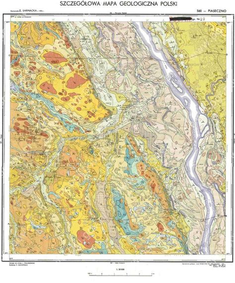 Mapa geologiczna Gminy Biała, z zaznaczeniem występowania utworów czwartorzędowych, trzeciorzędowych i jurajskich