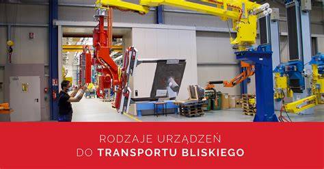 Infografika z rodzajami urządzeń transportu bliskiego