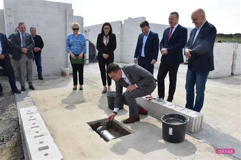 Wmurowanie kamienia węgielnego pod nowe garaże OSP Klimontów