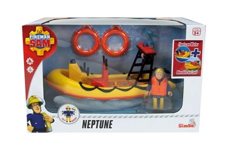 The Simba Fireman Sam Neptune motorboat toy with its sound function