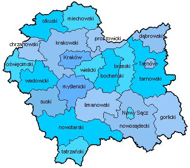 Mapa położenia Libuszy w Małopolsce