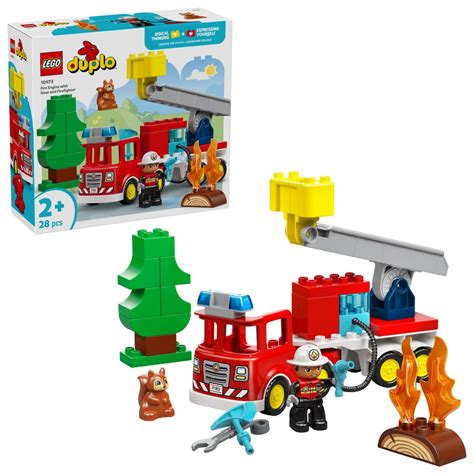 Zestaw LEGO Duplo Wóz strażacki z wężem i strażakiem (zdjęcie produktu)
