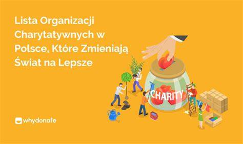 ilustracja przedstawiająca ludzi wypełniających deklaracje podatkowe online i loga organizacji charytatywnych