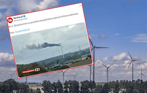 kłęby czarnego dymu unoszące się nad warszawską Białołęką