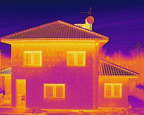 kamera termowizyjna z widoczną sygnaturą ciepła komina