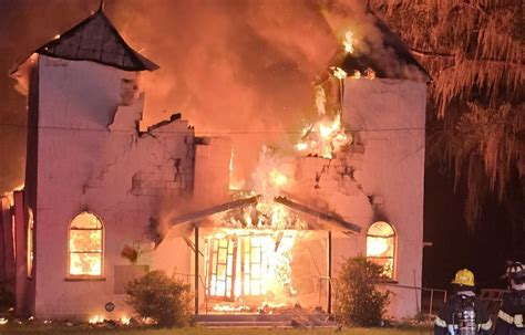 Thematic photo of a church on fire or firefighters at work