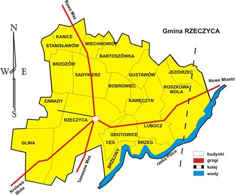 Mapa lokalizacyjna wsi Mściów w gminie Dwikozy