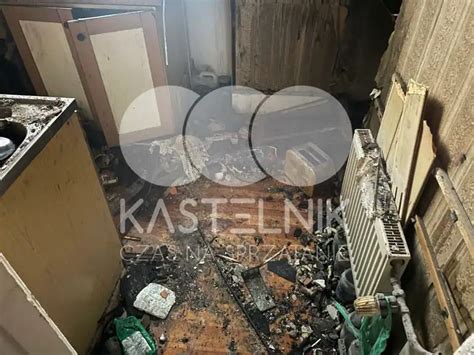 zdjęcia zniszczonych mebli i sprzętu AGD po pożarze