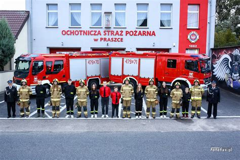 Infografika przedstawiająca strukturę organizacyjną OSP Praszka
