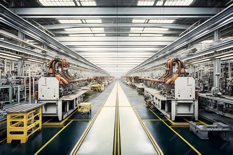 Wnętrze hali produkcyjnej z częściowo zmontowaną zabudową wozu strażackiego
