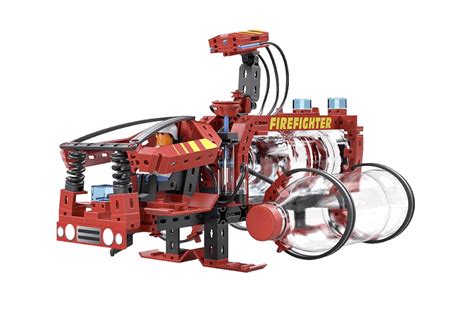 Schemat budowy wozu strażackiego fischertechnik z pompą