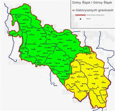 Mapa historyczna starego zagłębia miedziowego z zaznaczonymi kopalniami