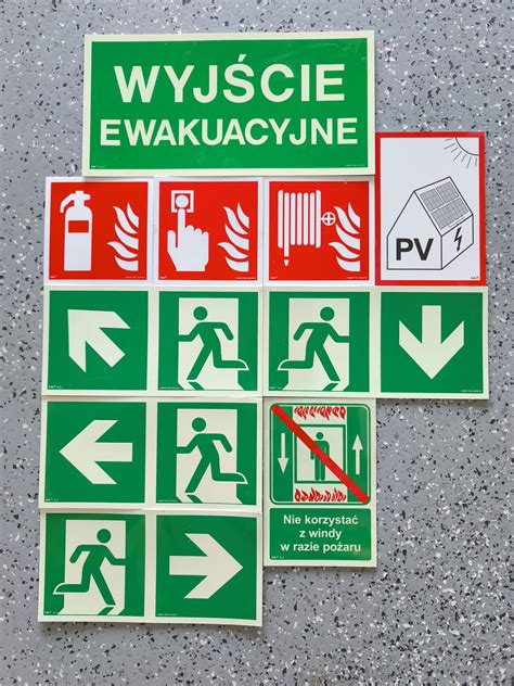 Schemat procedur ewakuacyjnych oraz rozmieszczenia sprzętu gaśniczego w budynku
