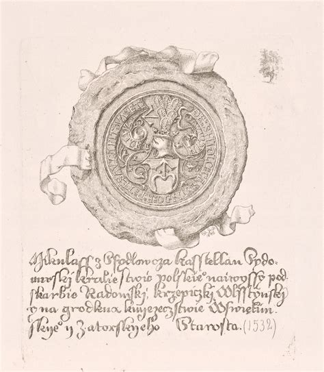 Ilustracja herbu Półkozic z pieczęci Mikołaja sędziego ziemskiego krakowskiego z 1354 roku